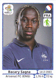 Bacary Sagna France samolepka EURO 2012 #469